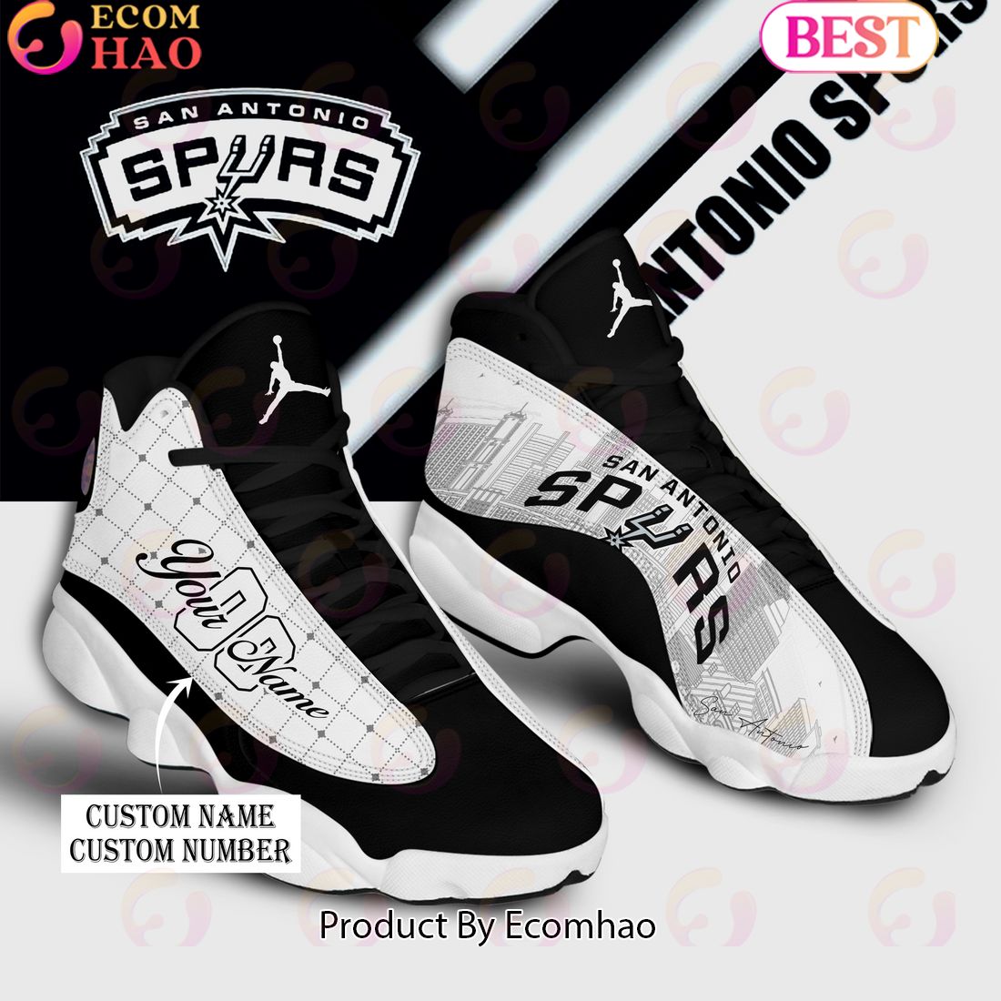 NBA San Antonio Spurs Personalized Air Jordan 13 Limited Edition