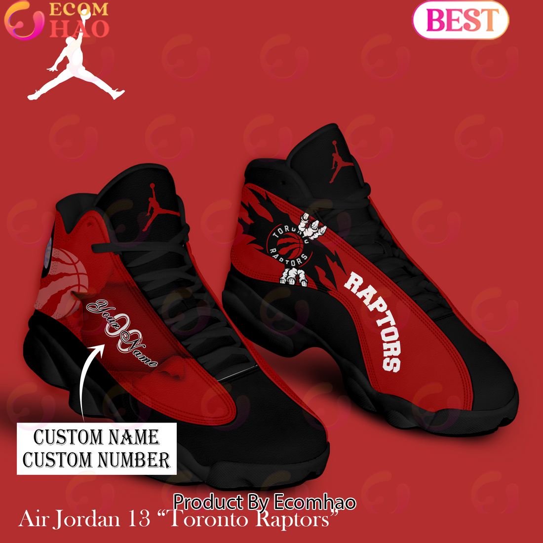 NBA Toronto Raptors Personalized Name And Number Air Jordan 13