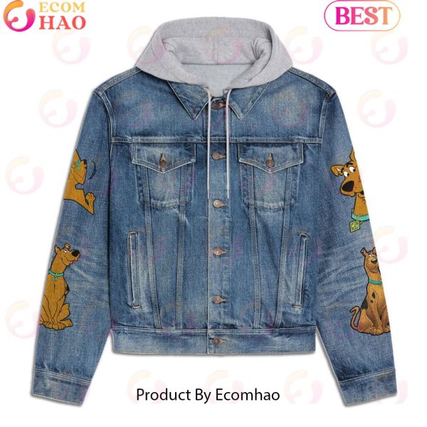 Custom Name Just A Girl Loves Stitch Designed Hooded Fleece Denim Jacket