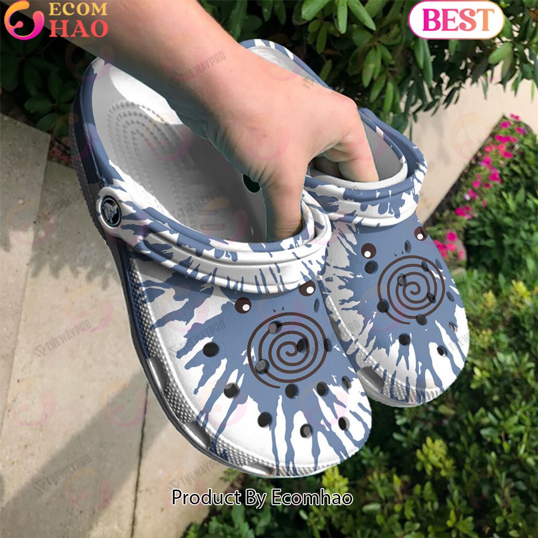 Poliwhirl Tie Dye Face Custom Classic Clogs