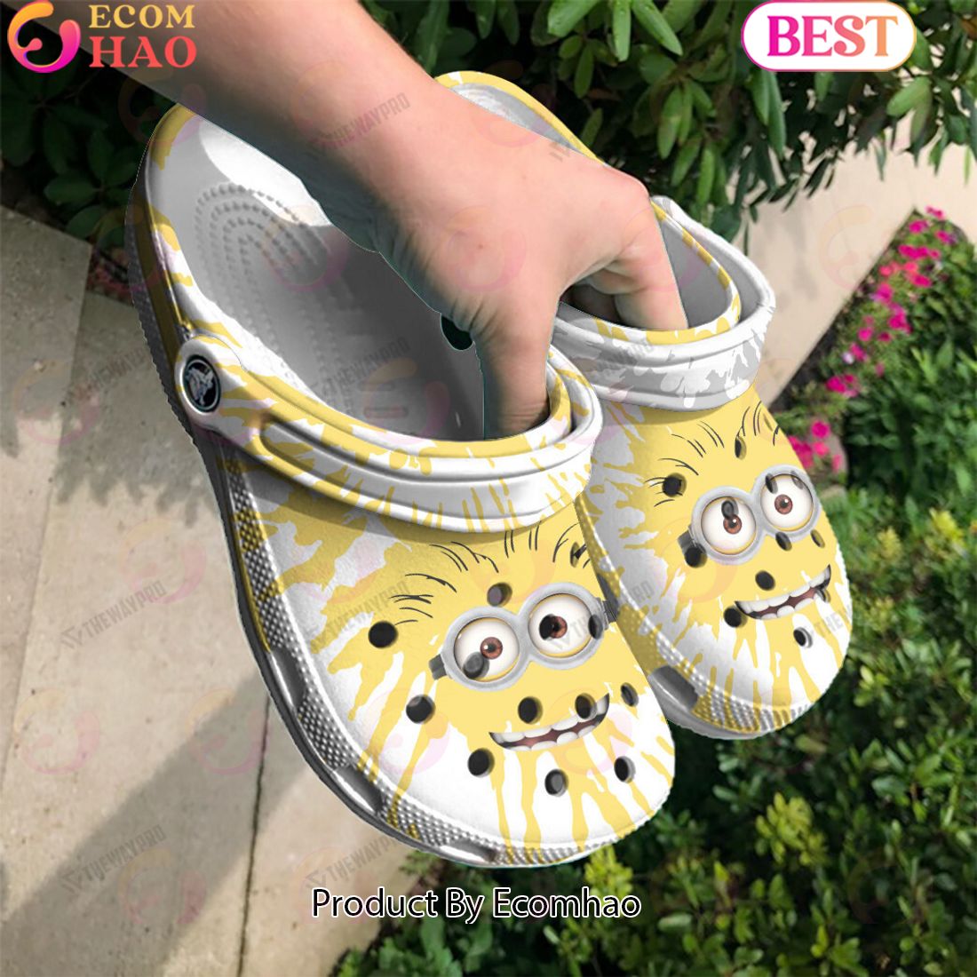 Silly Minion Face Tie Dye Custom Classic Clogs