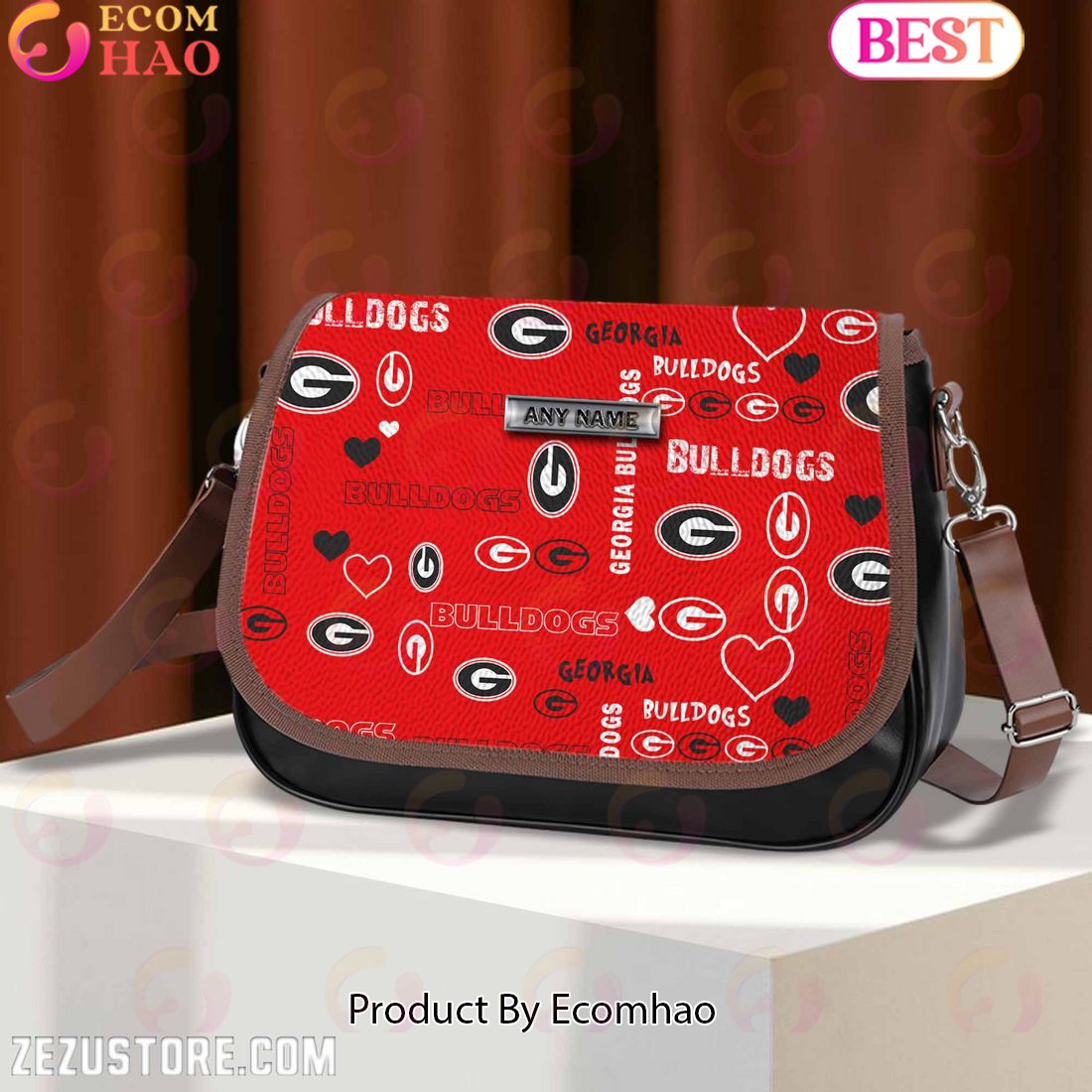 Georgia Bulldogs NCAA Leather Shoulder Bag