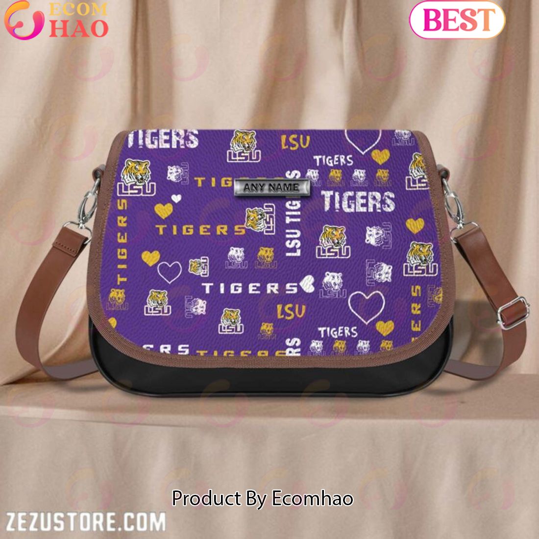 LSU Tigers NCAA Leather Shoulder Bag