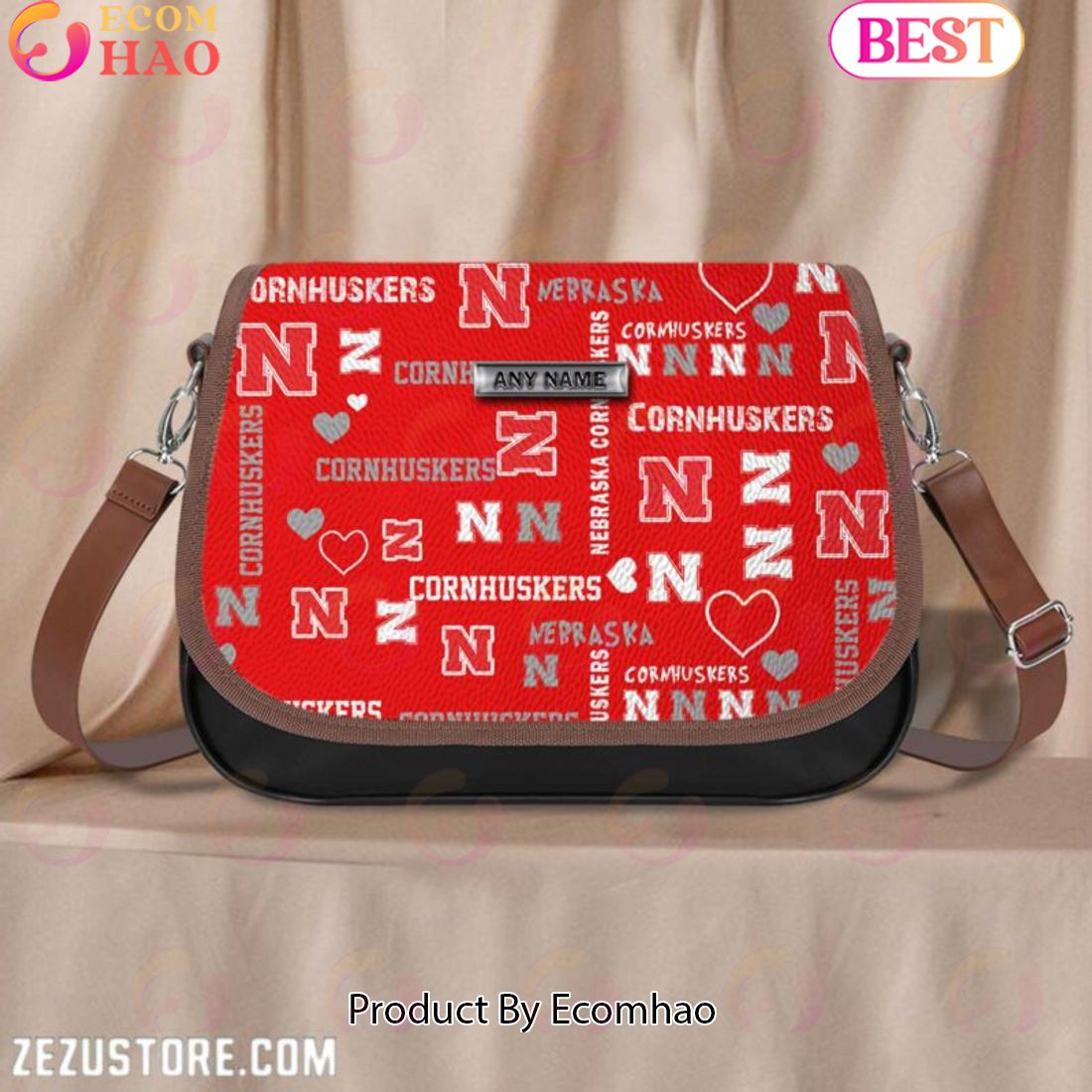 Nebraska Cornhuskers NCAA Leather Shoulder Bag