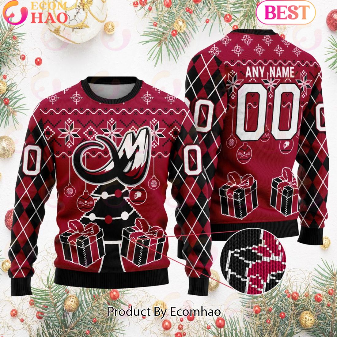 Colorado Mammoth Special Design Merry Matchup Light-Up Ugly Christmas Sweater