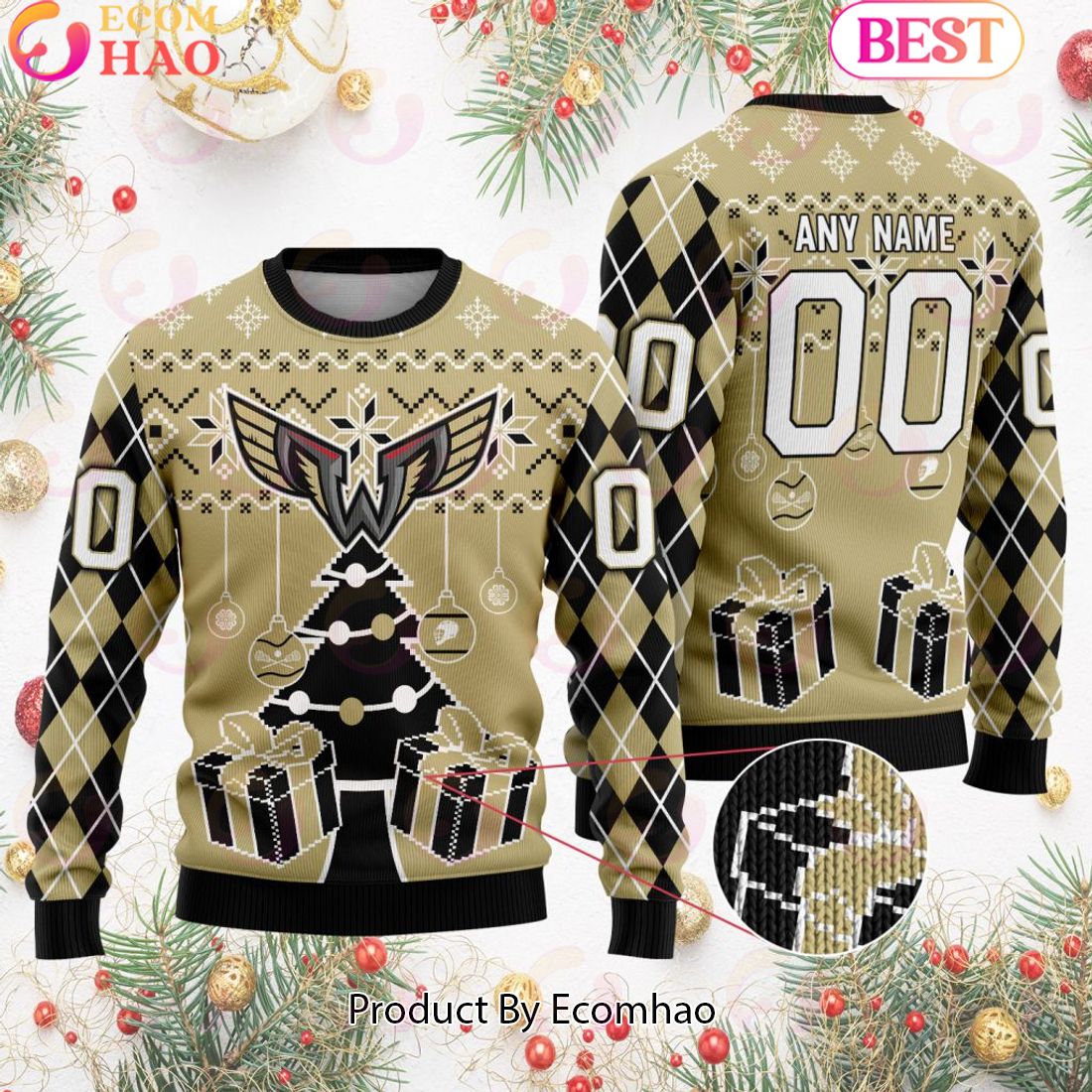 Philadelphia Wings Special Design Merry Matchup Light-Up Ugly Christmas Sweater