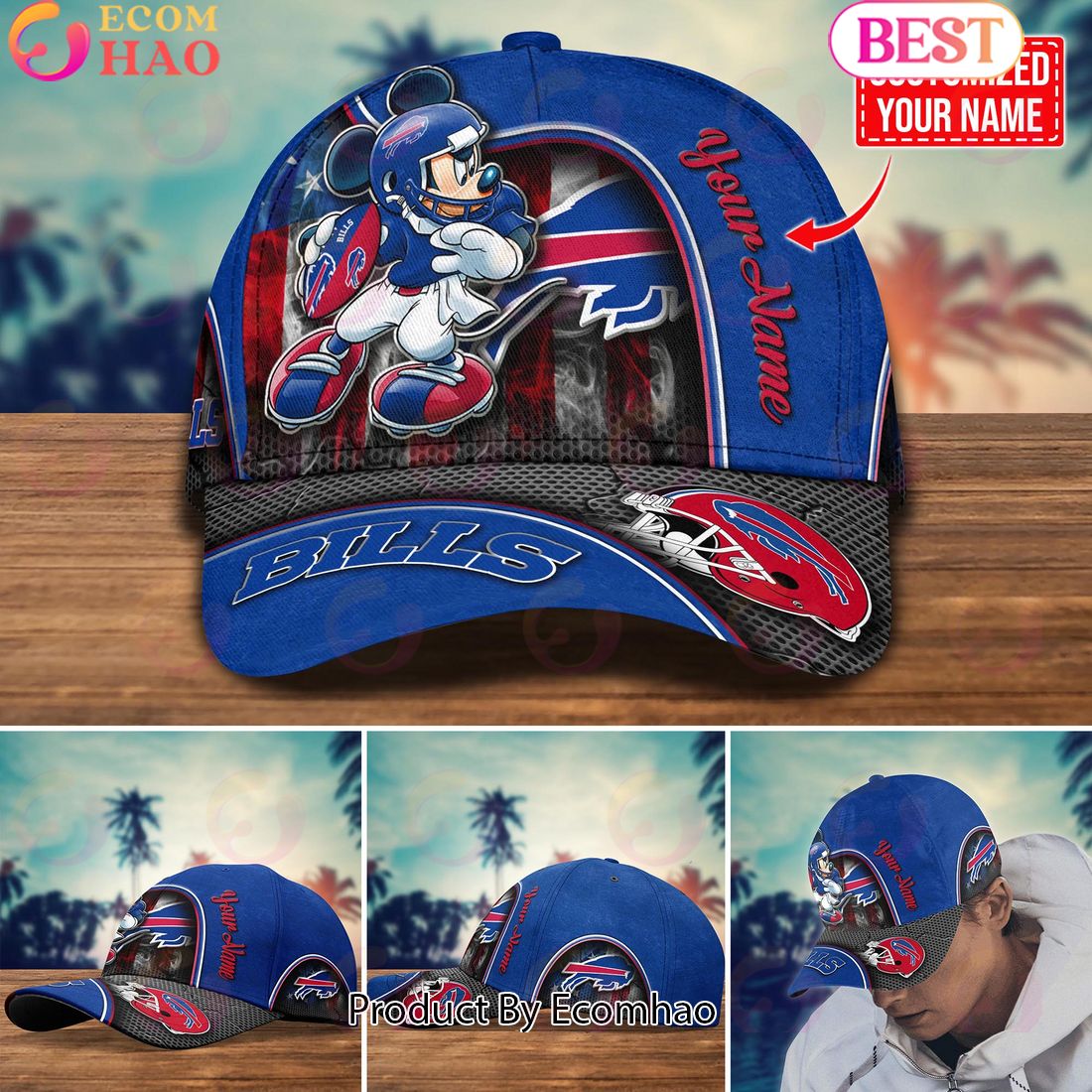 NFL Buffalo Bills Mickey Cap Trending New Arrivals Custom Cap