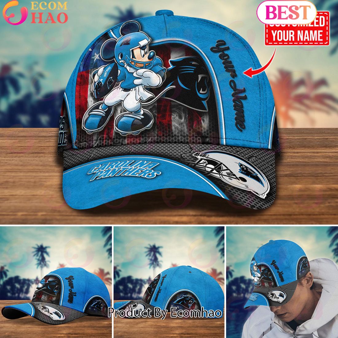 NFL Carolina Panthers Mickey Cap Trending New Arrivals Custom Cap