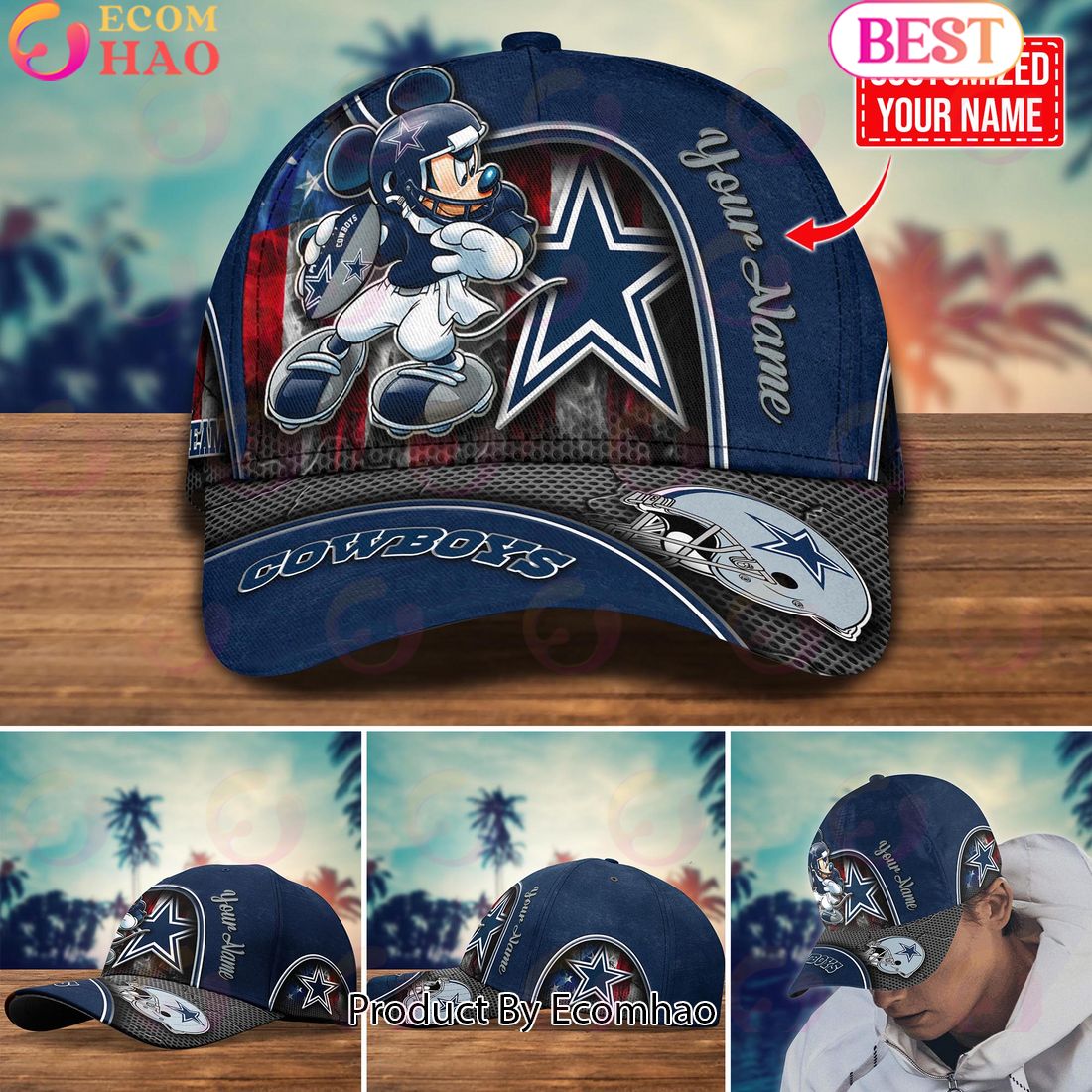 NFL Dallas Cowboys Mickey Cap Trending New Arrivals Custom Cap