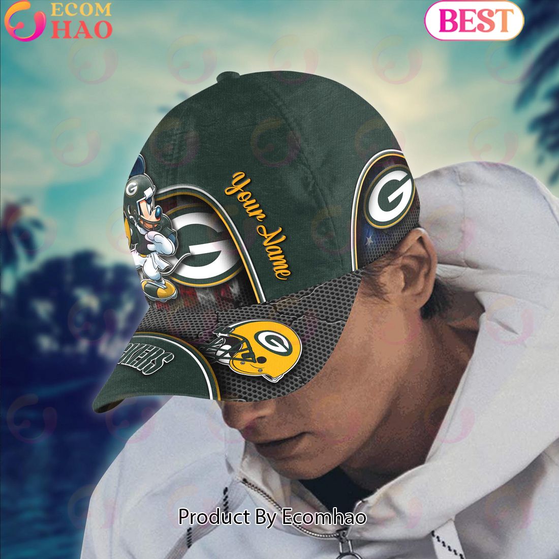 NFL Green Bay Packers Mickey Cap Trending New Arrivals Custom Cap