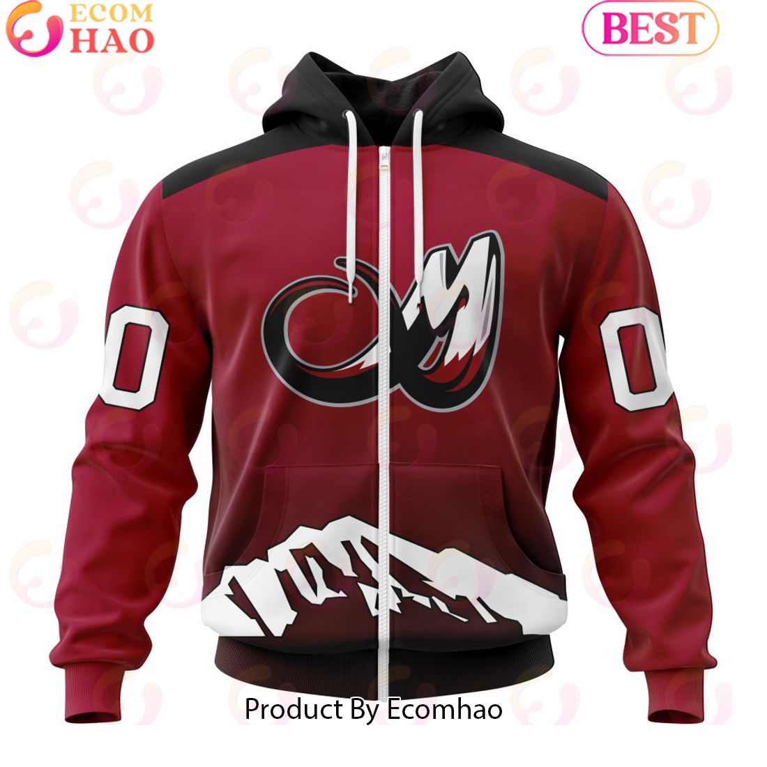 Custom Colorado Mammoth Jersey Personalized Letters Number Hoodie