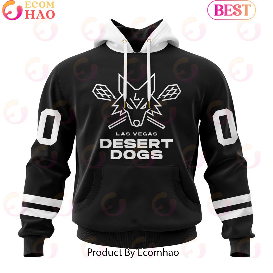 Custom Las Vegas Desert Dogs Jersey Personalized Letters Number Hoodie