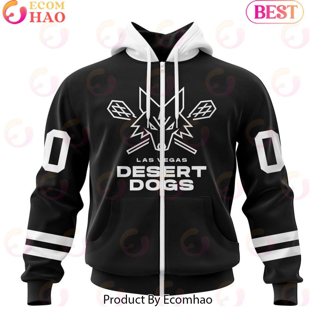 Custom Las Vegas Desert Dogs Jersey Personalized Letters Number Hoodie