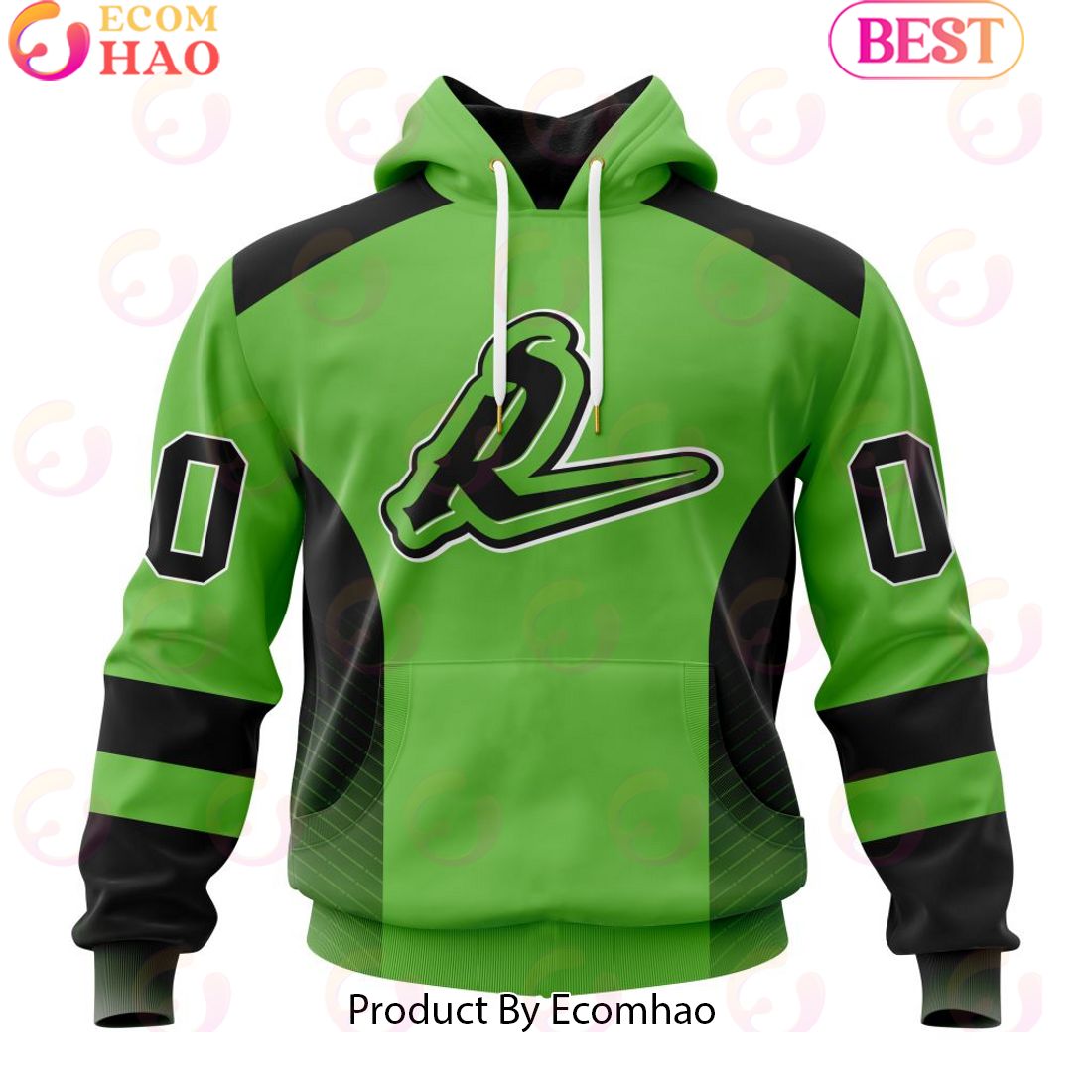 Custom Saskatchewan Rush Jersey Personalized Letters Number Hoodie