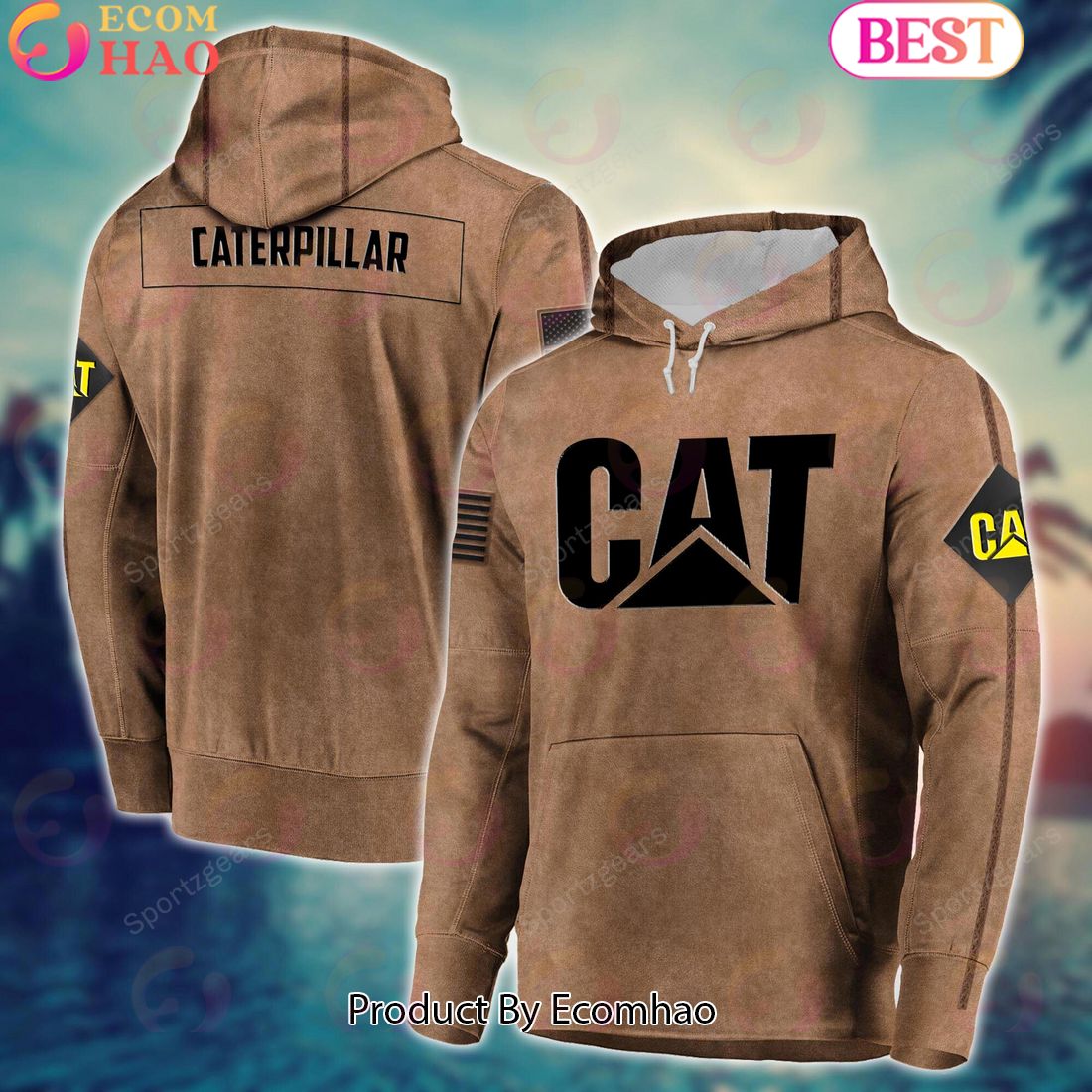 Caterpillar Truck Special Salute To Service For Veterans Day Full Printed Hoodie