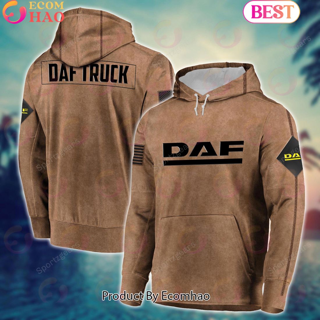 DAF Truck Special Salute To Service For Veterans Day Full Printed Hoodie