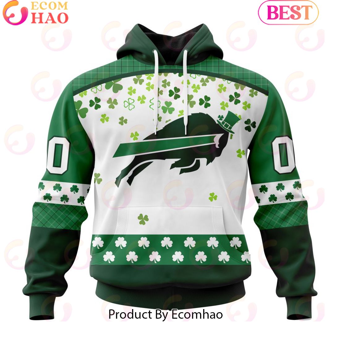 Personalized NFL Buffalo Bills Special Design For St. Patrick’s Day 3D Hoodie