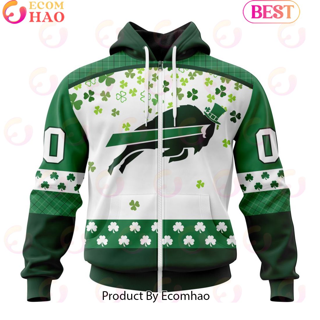 Personalized NFL Buffalo Bills Special Design For St. Patrick’s Day 3D Hoodie