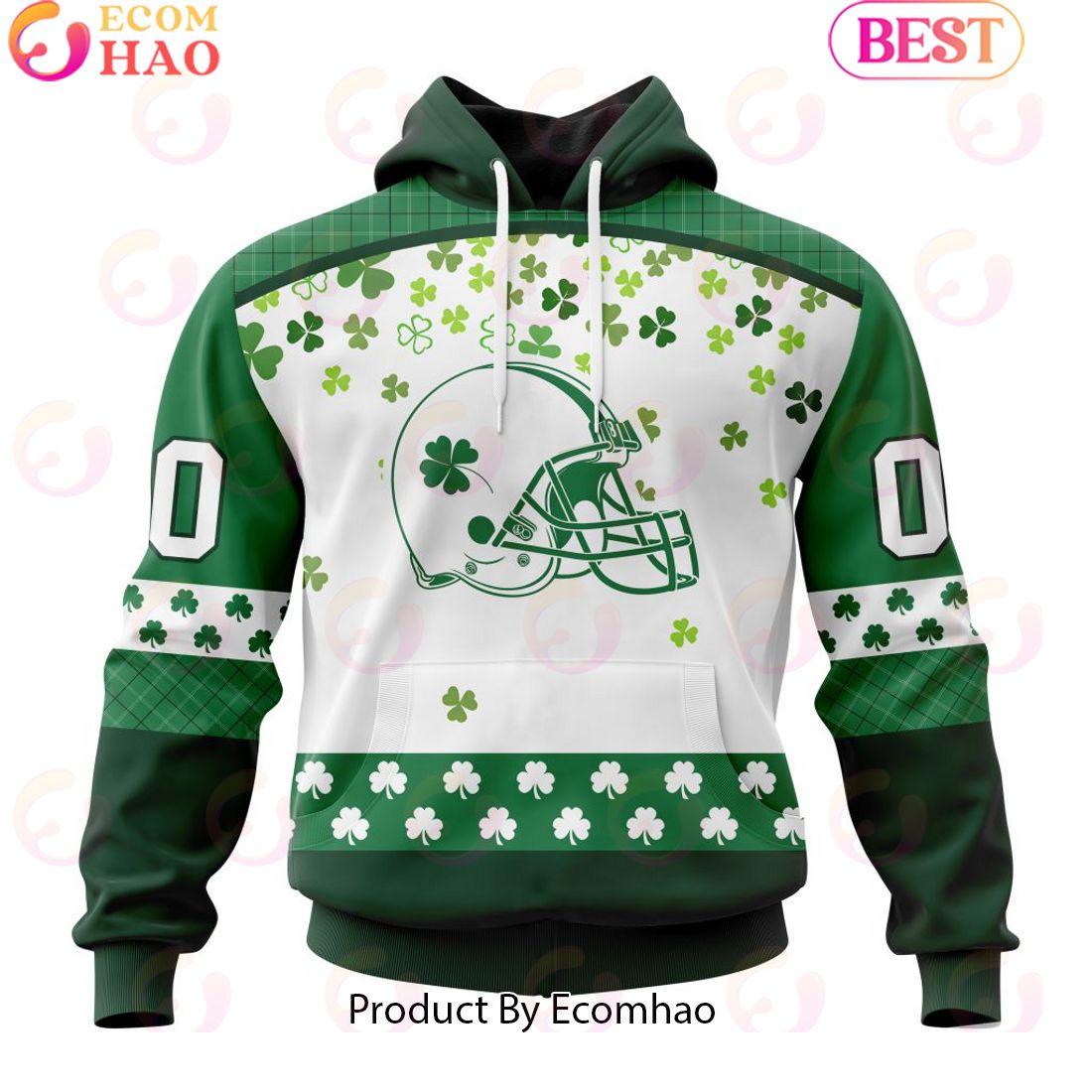 Personalized NFL Cleveland Browns Special Design For St. Patrick’s Day 3D Hoodie