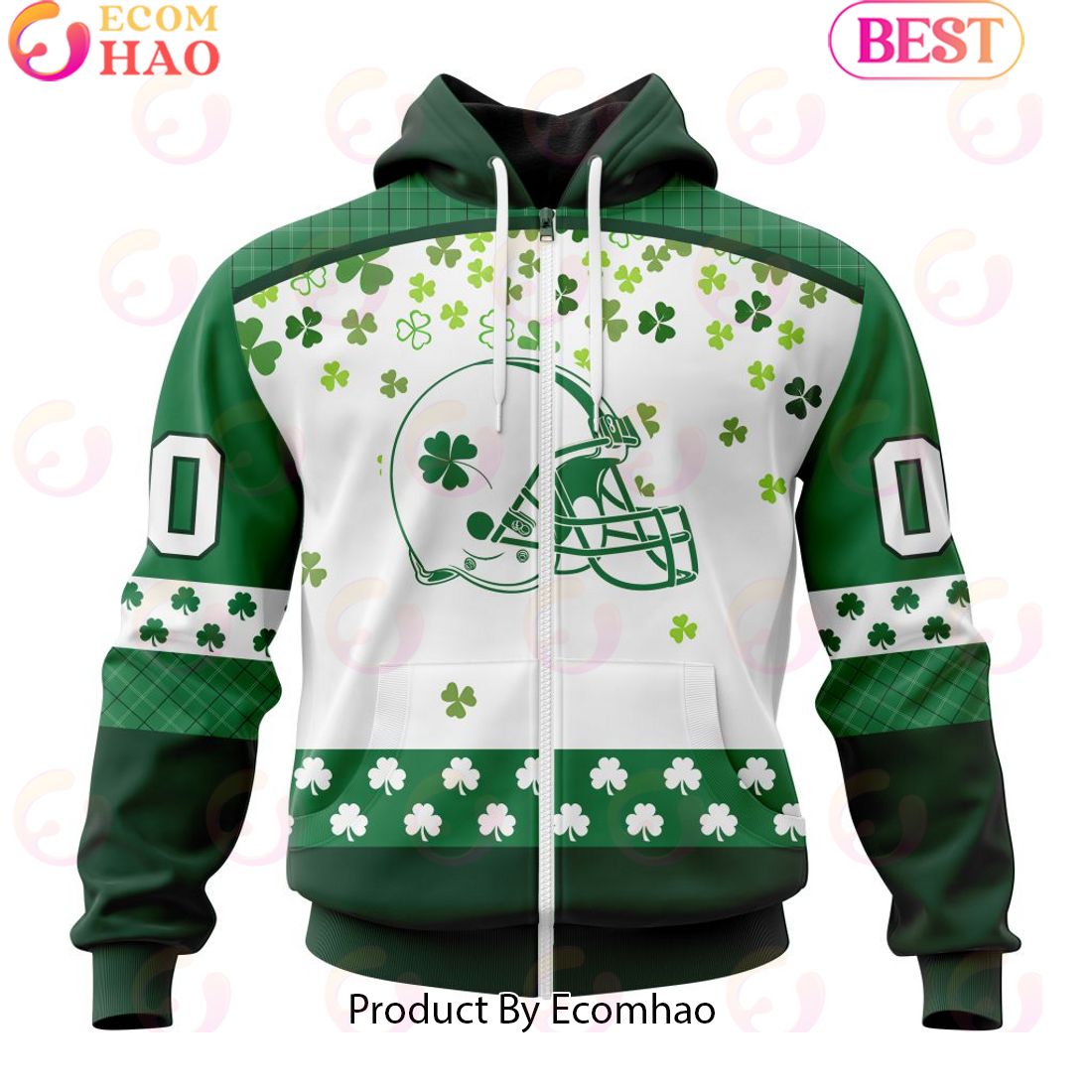 Personalized NFL Cleveland Browns Special Design For St. Patrick’s Day 3D Hoodie