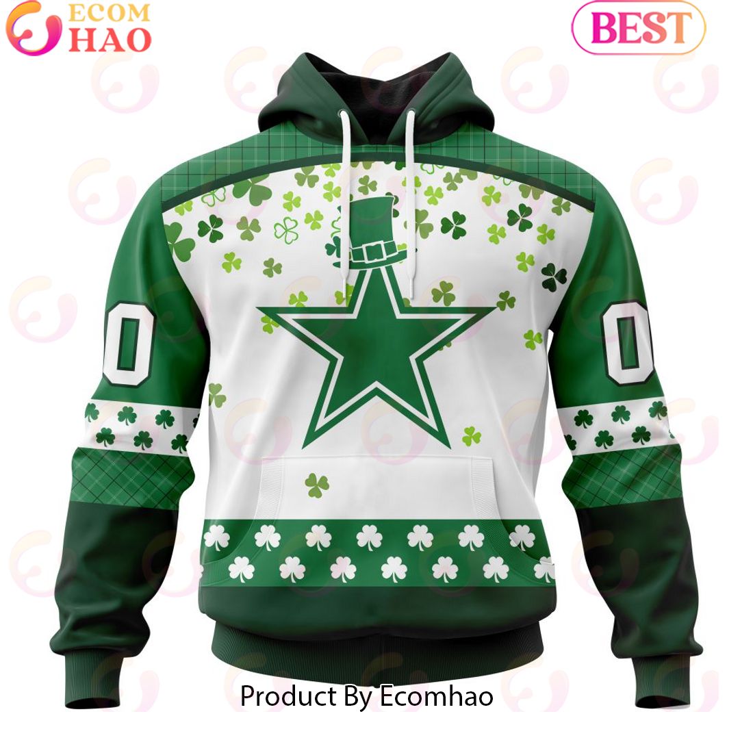 Personalized NFL Dallas Cowboys Special Design For St. Patrick’s Day 3D Hoodie