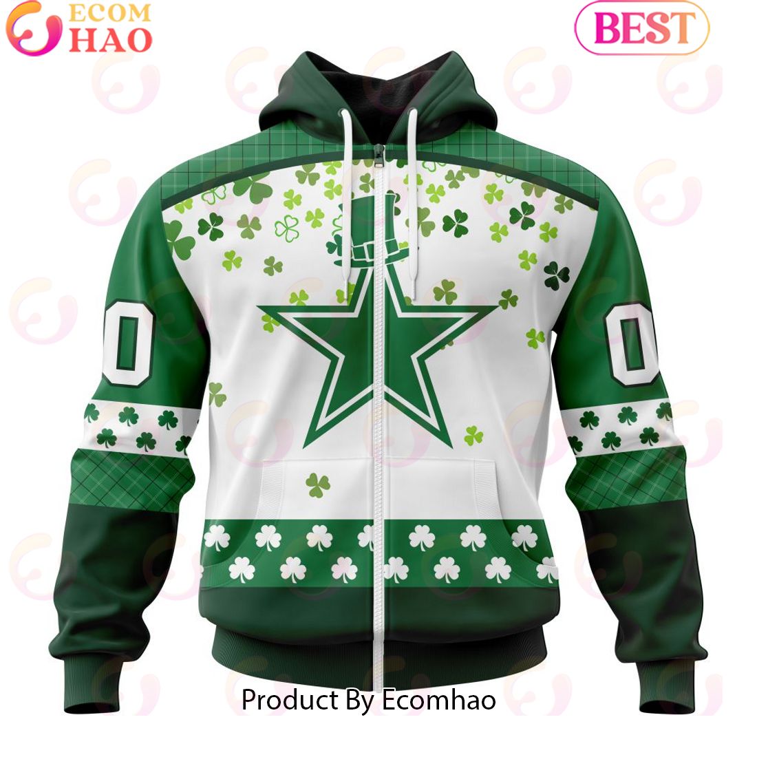 Personalized NFL Dallas Cowboys Special Design For St. Patrick’s Day 3D Hoodie