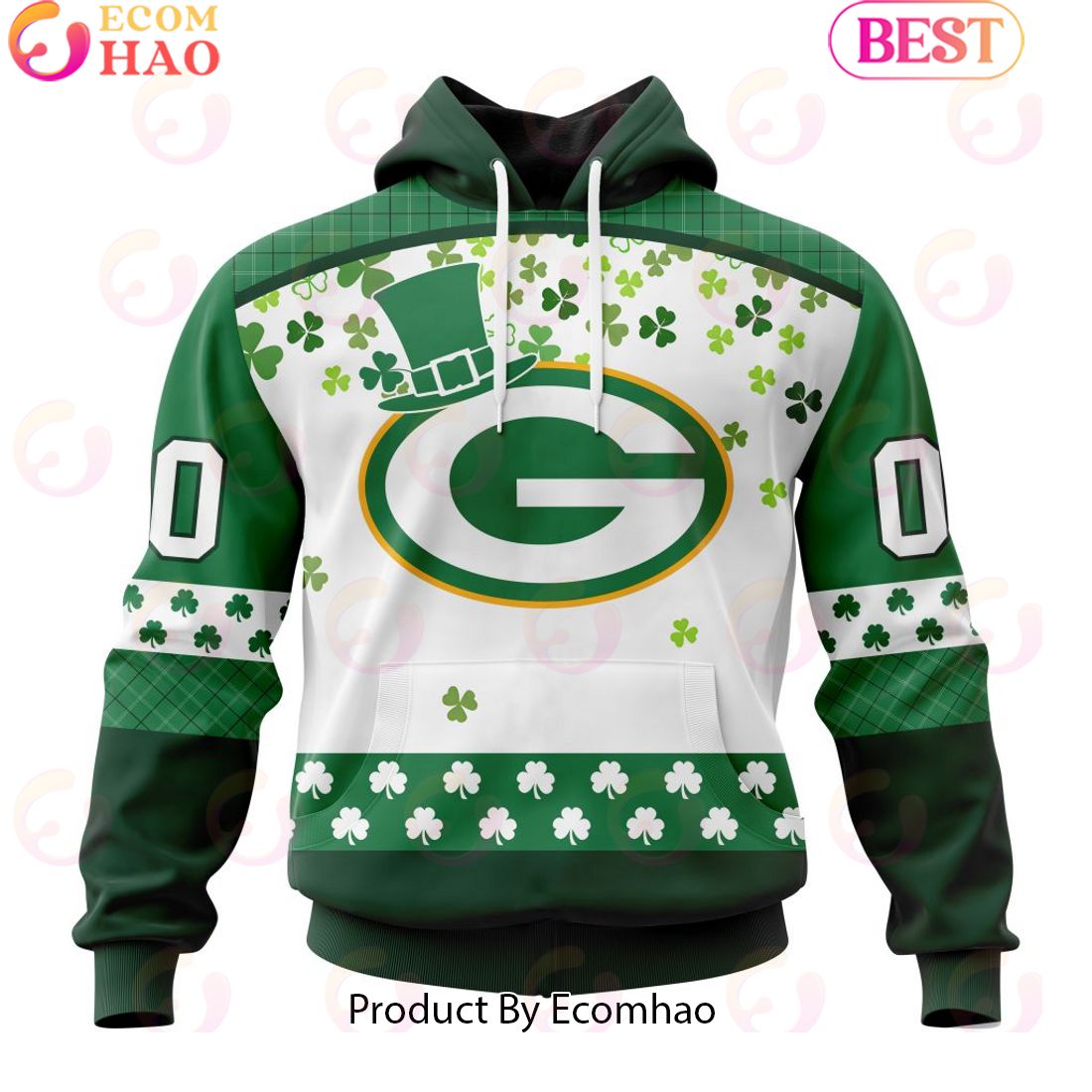 Personalized NFL Green Bay Packers Special Design For St. Patrick’s Day 3D Hoodie