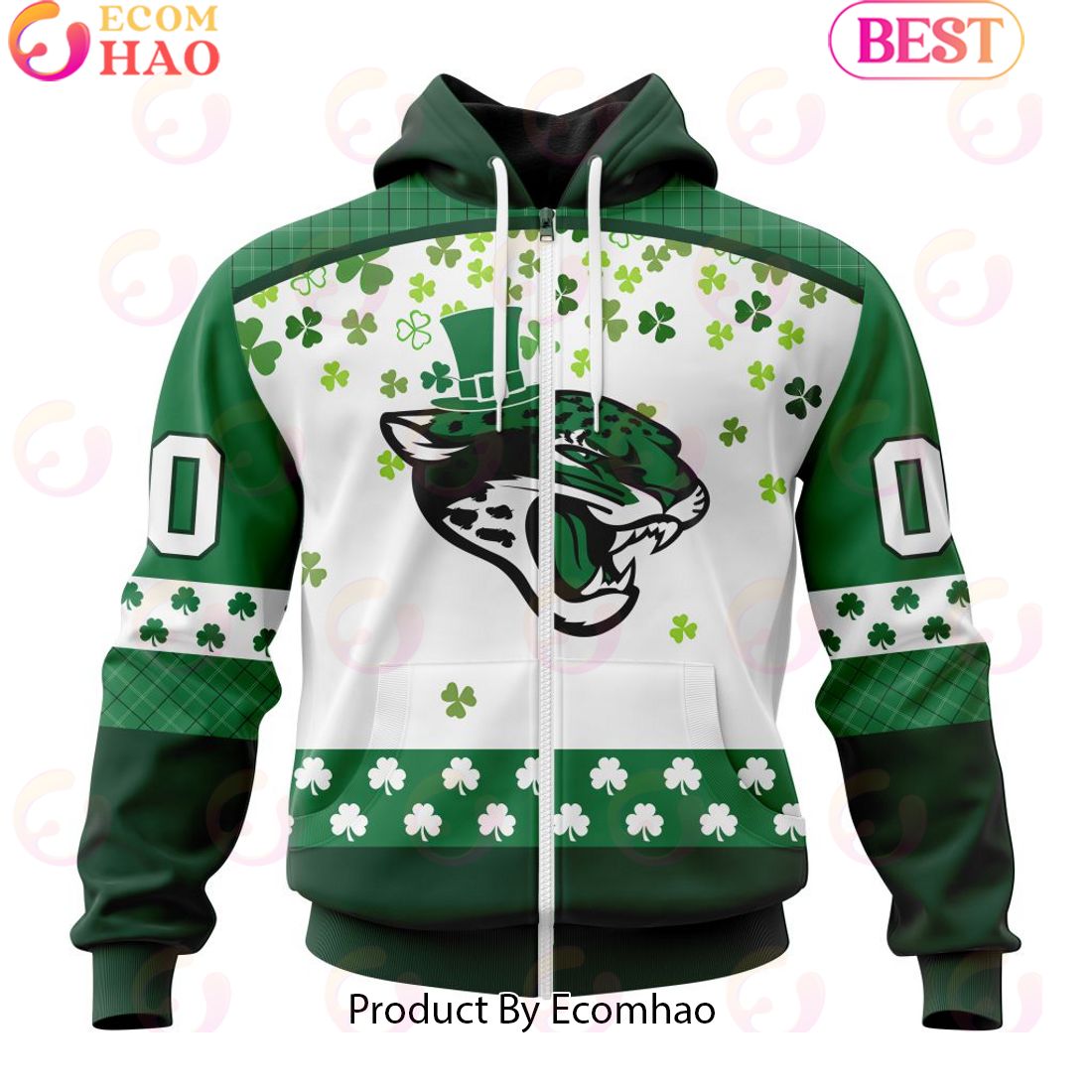 Personalized NFL Jacksonville Jaguars Special Design For St. Patrick’s Day 3D Hoodie