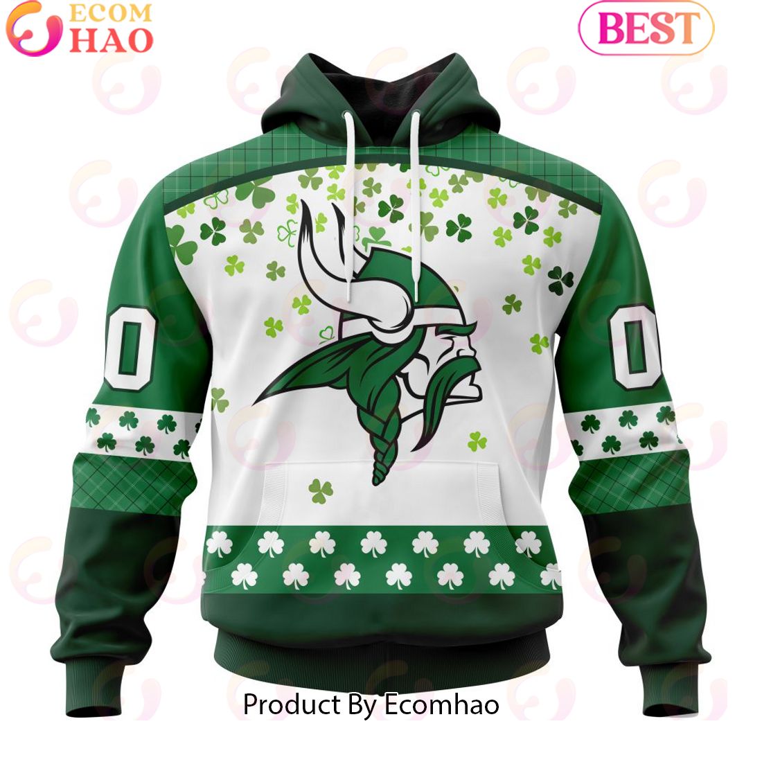 Personalized NFL Minnesota Vikings Special Design For St. Patrick’s Day 3D Hoodie