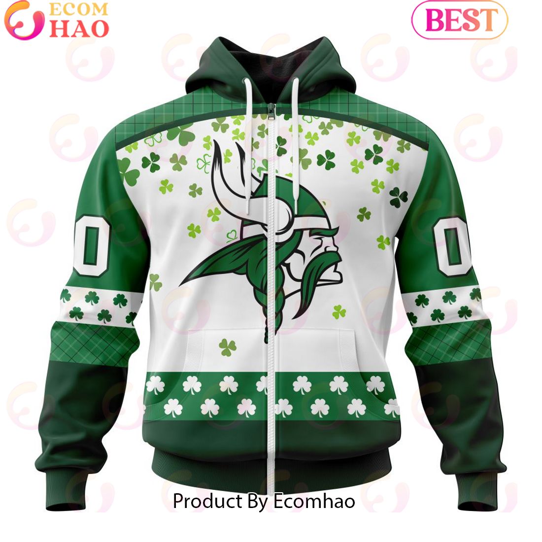 Personalized NFL Minnesota Vikings Special Design For St. Patrick’s Day 3D Hoodie