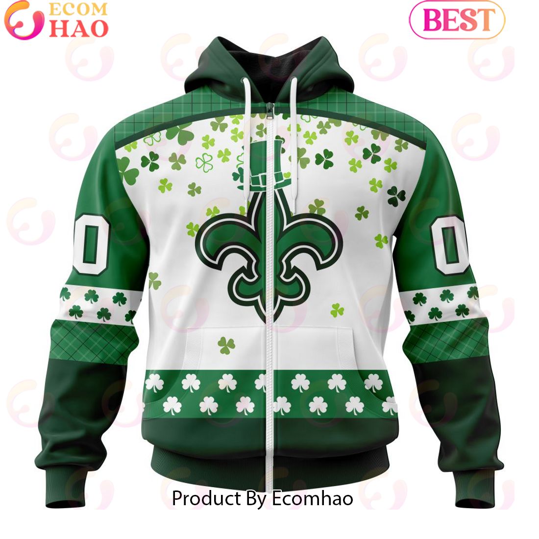 Personalized NFL New Orleans Saints Special Design For St. Patrick’s Day 3D Hoodie