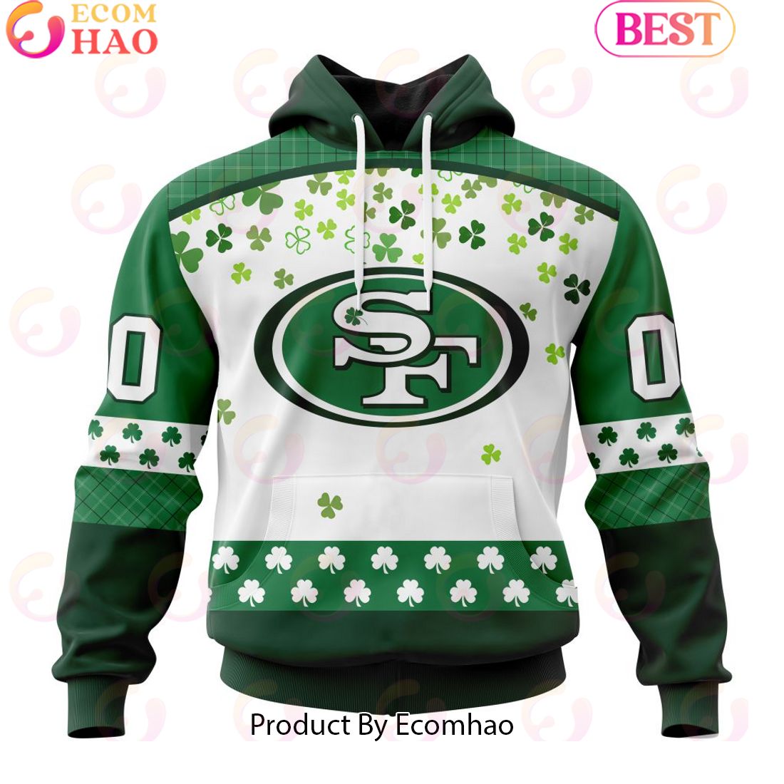 Personalized NFL San Francisco 49ers Special Design For St. Patrick’s Day 3D Hoodie