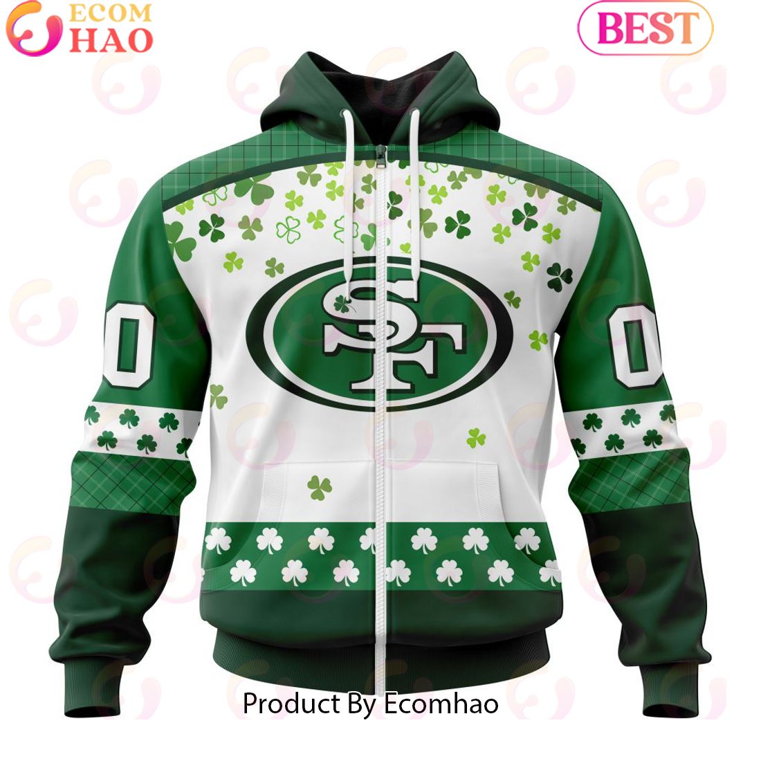 Personalized NFL San Francisco 49ers Special Design For St. Patrick’s Day 3D Hoodie