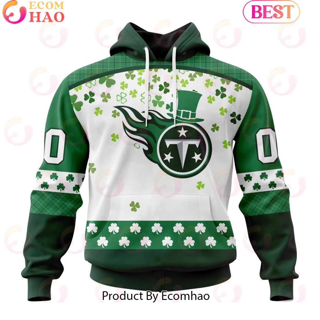 Personalized NFL Tennessee Titans Special Design For St. Patrick’s Day 3D Hoodie