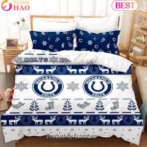 NFL Indianapolis Colts Special Christmas Design Bedding Set