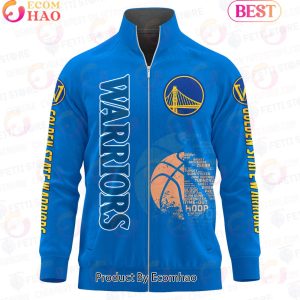 Golden State Warriors – NBA AOP Stand Collar Zipper Jacket STM V2