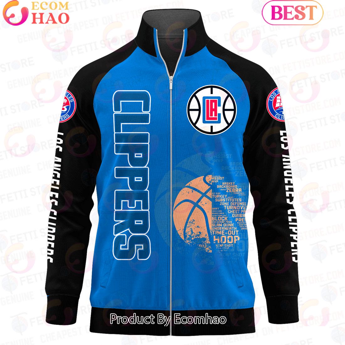 Los Angeles Clippers – NBA AOP Stand Collar Zipper Jacket