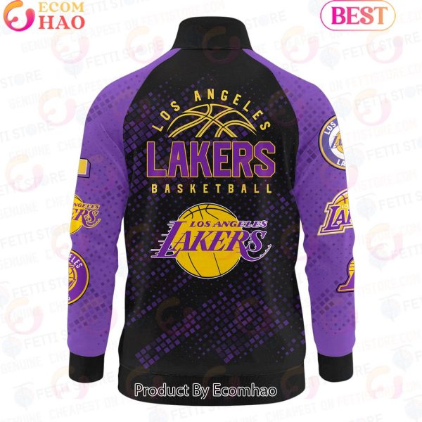 Los Angeles Lakers National Basketball Association Stand Collar Zipper Jacket