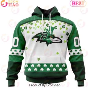 Customize NFL Baltimore Ravens Special Design For St. Patrick’s Day 3D Hoodie