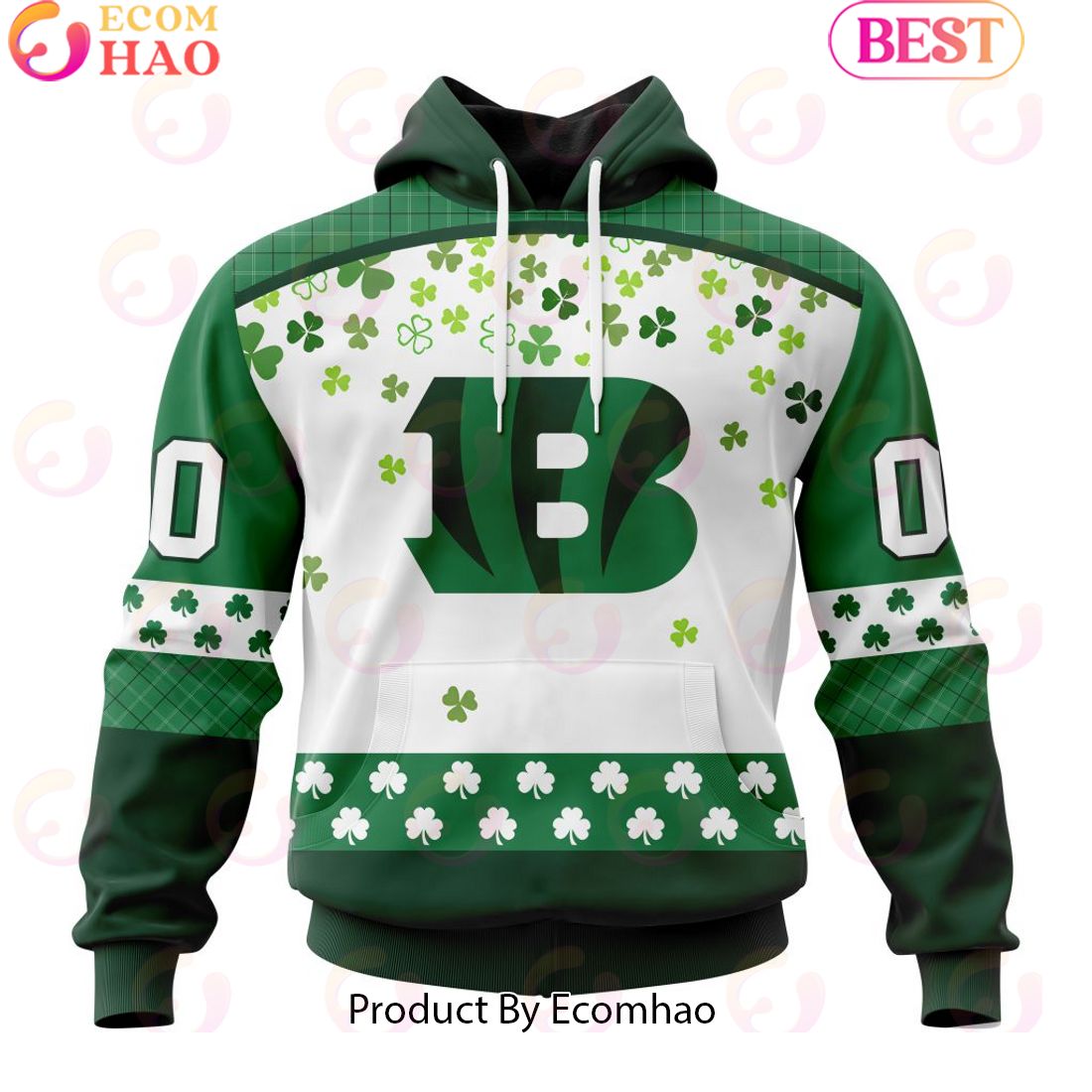 Customize NFL Cincinnati Bengals Special Design For St. Patrick’s Day 3D Hoodie