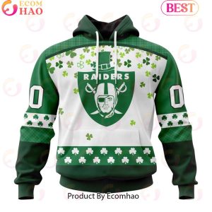 Customize NFL Las Vegas Raiders Special Design For St. Patrick’s Day 3D Hoodie
