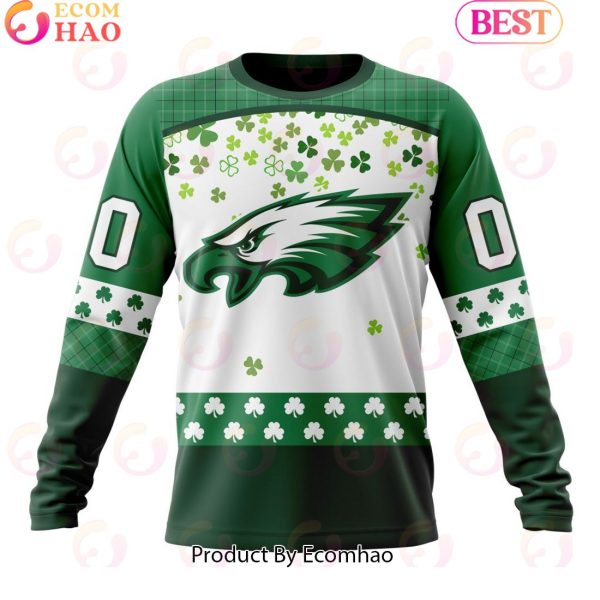 Customize NFL Philadelphia Eagles Special Design For St. Patrick’s Day 3D Hoodie