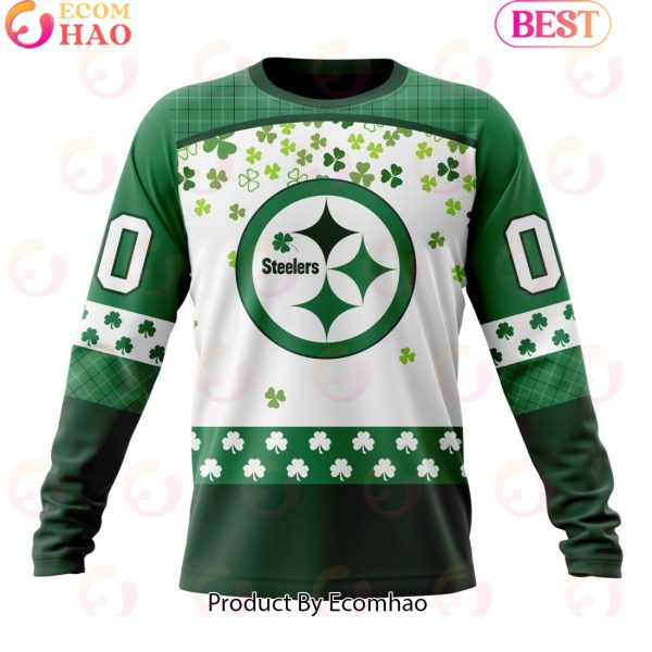 Customize NFL Pittsburgh Steelers Special Design For St. Patrick’s Day 3D Hoodie