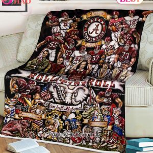 NCAA Alabama Crimson Tide Tribute, Football History Legend Blanket