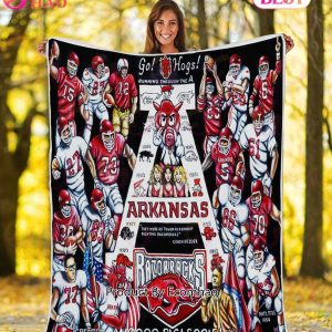 NCAA Arkansas Razorbacks Tribute, Football History Legend Blanket