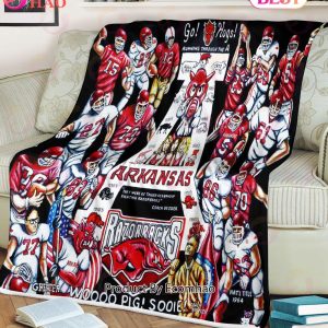 NCAA Arkansas Razorbacks Tribute, Football History Legend Blanket