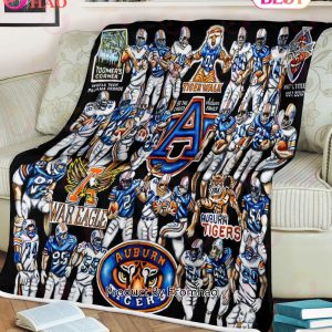 NCAA Auburn Tigers Tribute, Football History Legend Blanket