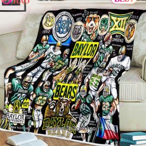 NCAA Baylor Bears Tribute, Football History Legend Blanket