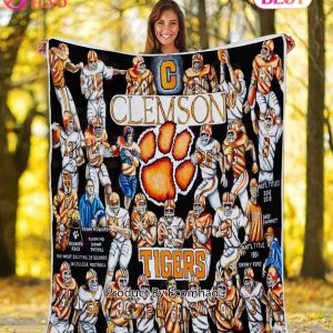 NCAA Clemson Tigers Tribute, Football History Legend Blanket