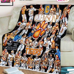 NCAA Clemson Tigers Tribute, Football History Legend Blanket